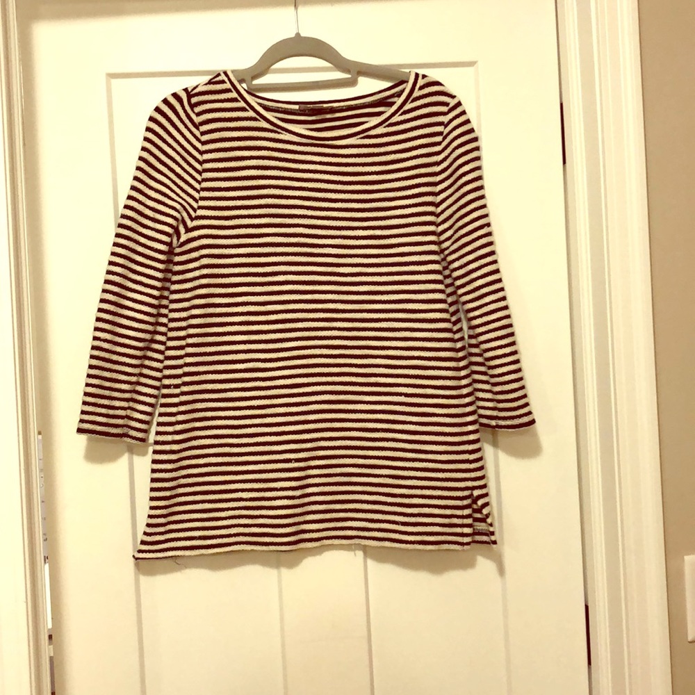 Black and white striped sweater